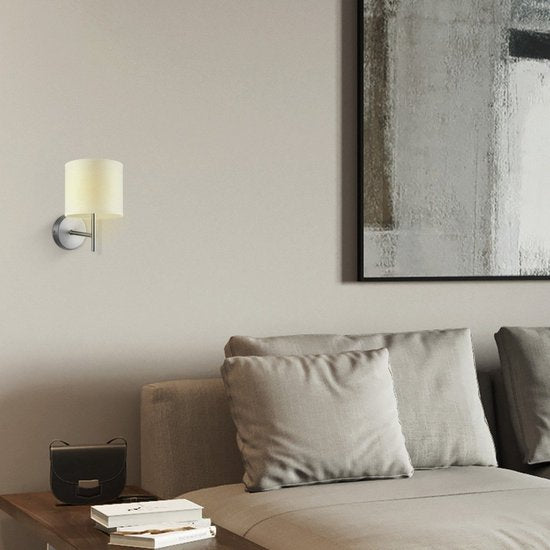 Home Sweet Home - Wandlamp Mati voor lampenkap - Geborsteld staal - 10/10/18cm - gemaakt van Metaal - geschikt voor E27 LED lichtbron - voor lampenkap met doorsnede max.20cm - afbeelding 9
