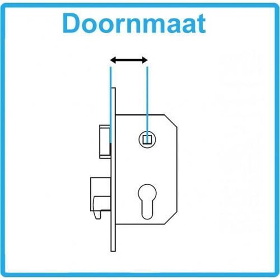 Nemef vrij bezetslot - WC72/8mm - Doornmaat 60mm - 644/4 - Draairichting 2 - afbeelding 6