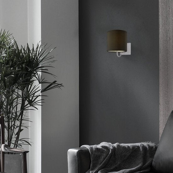 Home Sweet Home - Moderne wandlamp Concrete voor lampenkap - Beton - 13/13/12cm - gemaakt van Metaal - geschikt voor E27 LED lichtbron - voor - afbeelding 4