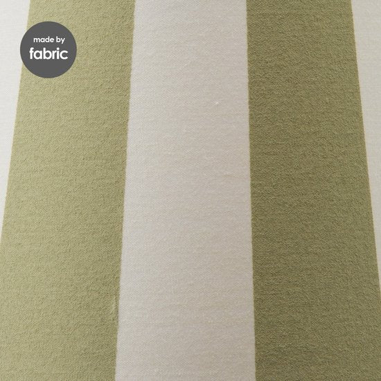Home Sweet Home - Stoffen - Striped Lampenkap - Conisch - Wit + Groen - Minimalistische stijl - 20 x 15 x 13 cm - E27 fitting - voor tafellampen - - afbeelding 8