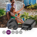 Nedis Oplader - 18 W - / / A - Outputs: 1 - USB-C™ - Automatische Voltage Selectie - afbeelding 2