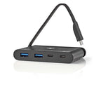 Nedis Computer Hub  USB-C™  2x USB-C™ / 2x USB 3.0 (5 G)  Power Delivery: 100 W  Zwart - afbeelding 8