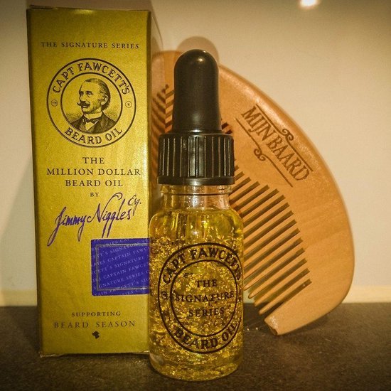 Captain Fawcett - (Beard Oil) With Gold Flakes Million Dollar (Beard Oil) - afbeelding 2