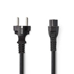 Nedis Stroomkabel - Type F (CEE 7/7) Male - IEC-320-C5 - Recht - Recht - Vernikkeld - 5.00 m - Rond - PVC - Zwart - Label - afbeelding 8
