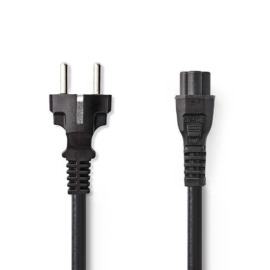 Nedis Stroomkabel - Type F (CEE 7/7) Male - IEC-320-C5 - Recht - Recht - Vernikkeld - 5.00 m - Rond - PVC - Zwart - Label - afbeelding 8