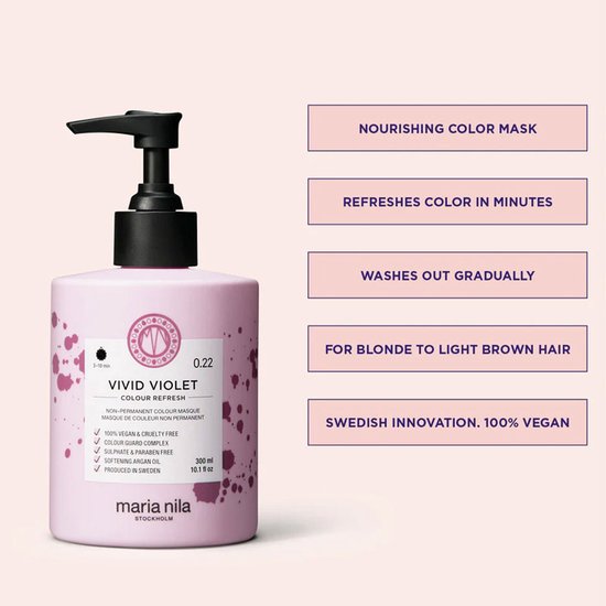 Maria Nila - Colour Refresh - 300ml - Vivid Violet 0.22 - afbeelding 12
