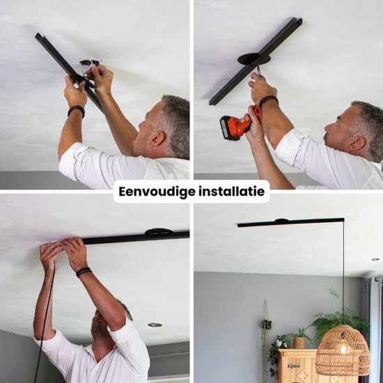 Lightswing® Single 90cm - Ophangsysteem voor één Hanglamp tot 3,5 KG - Roestvrij Staal - 80cm Verplaatsbare Verlichting - Verstelbare Hanglamp Systeem - Hanglampen Eetkamer - afbeelding 8