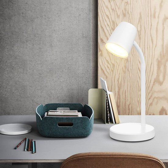 Home Sweet Home - Moderne Led Bureaulamp Elbo - verstelbare LED Leeslamp met schakelaar - Wit - 14/14/38cm - 4W 3000K 530lm dimbaar - geschikt voor - afbeelding 6