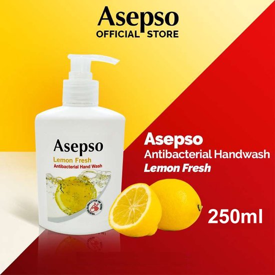 Asepso - Lemon Fresh - Antibacterieel - Handzeep - 6x 250ml - Voordeelverpakking - afbeelding 2