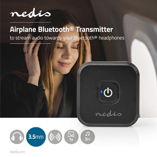 Bluetooth-Zender - Input: 2x 3,5 mm Male - SBC - Maximaal 1 Apparaat - 5 uur - Automatische uitschakelfunctie - Zwart - afbeelding 7