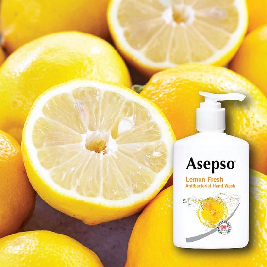 Asepso - Lemon Fresh - Antibacterieel - Handzeep - 6x 250ml - Voordeelverpakking - afbeelding 3