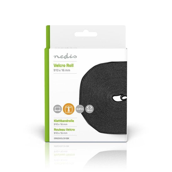 Nedis Klittenband op Rol - 910 x 1.6 cm - Zwart - afbeelding 11
