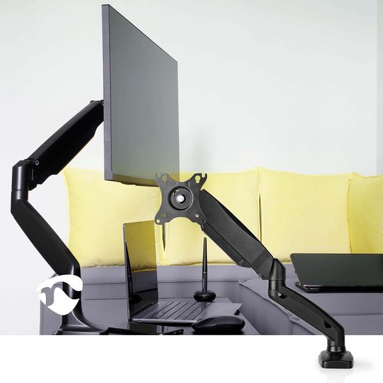 Nedis Monitorbeugel voor Bureaus - Gasveer - 15 - 32 " - 75x75 / 100x100 - Draai- en Kantelbaar - afbeelding 7