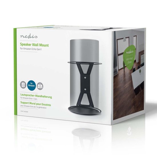 Nedis Speakerbeugel - Geschikt voor: Amazon Echo Gen1 - Wand - 1.5 kg - Vast - Staal - Zwart - afbeelding 8