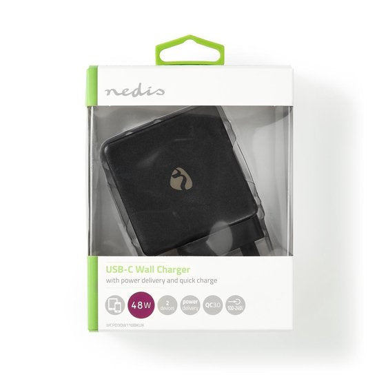 Nedis Oplader - 48 W - Snellaad functie - 2x 3.0 A - Outputs: 2 - USB-A / USB-C™ - Geen Kabel Inbegrepen - Automatische Voltage Selectie - afbeelding 16