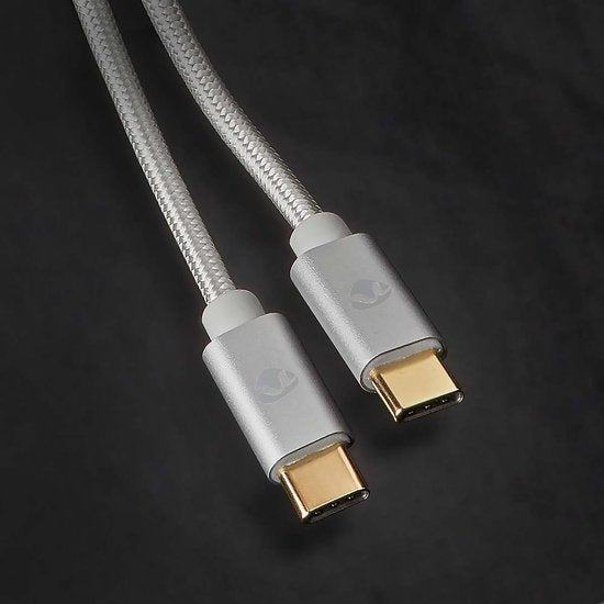 USB-Kabel | USB 2.0 | USB-C™ Male | USB-C™ Male | 480 Mbps | Verguld | m | Rond | Gebreid / Nylon | Zilver | Cover Window Box - afbeelding 15
