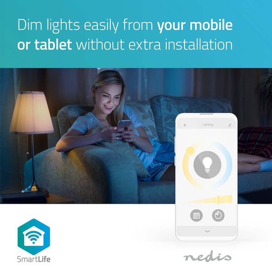 Nedis SmartLife LED Spot - Wi-Fi - GU10 - 400 lm - 5 W - Koel Wit / Warm Wit - 2700 - 6500 K - Energieklasse: F - Android / IOS - PAR16 - 1 Stuks - afbeelding 10