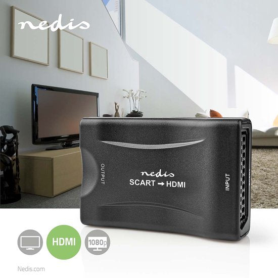 Nedis HDMI-Converter - Scart Female - HDMI Output - 1-weg - 1080p - 1.2 Gbps - ABS - Zwart - afbeelding 3