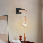 Home Sweet Home - Landelijke Wandlamp Billy - Muurlamp gemaakt van hout - Zwart - 10/20/22cm - wandlamp geschikt voor woonkamer, slaapkamer- - afbeelding 4