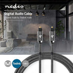 Nedis Digitale Audiokabel | TosLink Male - TosLink Male | Gun Metal Grey | Gevlochten Kabel - afbeelding 20