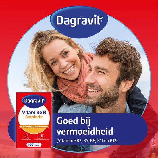 Dagravit Vitamine B Becoforte - Vitamine B3, B5, B6, B11 en B12 helpen om vermoeidheid te verminderen - 100 tabletten - afbeelding 4