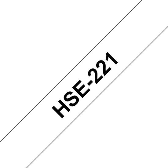 Brother HSe-221 Labeltape krimpkous Tapekleur: Wit Tekstkleur: Zwart 8.8 mm 1.5 m - afbeelding 4