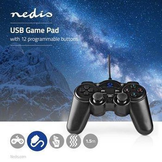 Nedis Gamepad | Force Feedback | USB-Voeding | Werkt met USB-Apparaten - afbeelding 8