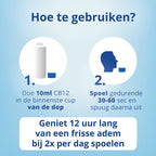 CB12 Original Mondwater - Beschermt 12 uur lang tegen een slechte adem - Met Fluoride voor bescherming tegen gaatjes - Frisse mentholsmaak - Alcoholvrije mondspoeling - 250ml - afbeelding 7