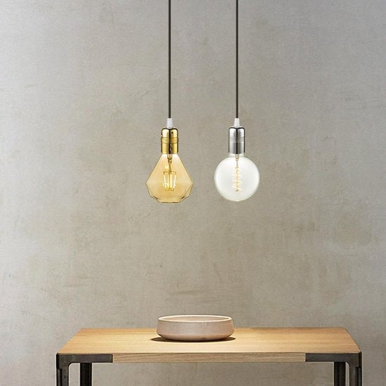 Home Sweet Home - E27 fItting - Goud - 4.8/4.8/5.8cm - Rond - voor E27 lamphouder gemaakt van metaal - geschikt voor E27 lichtbron - ENEC gekeurd - - afbeelding 5