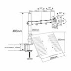 Nedis Monitorbeugel voor Bureaus - Notebook - 1 Scherm - 15 - 32 " - 75x75 / 100x100 - Interactief - afbeelding 4