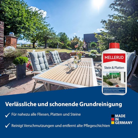 2 x MELLERUD Steen & Tegels Intensieve Reiniger 1L – Dieptereiniging voor Natuursteen, Keramische Tegels & Terrassen - afbeelding 3