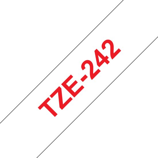 TZ-242 18mm - red on white - laminated (8m) - afbeelding 2