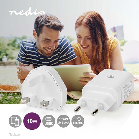 Nedis Oplader - 18 W - / / A - Outputs: 1 - USB-C™ - Automatische Voltage Selectie - afbeelding 10