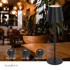 Nedis LED Bureaulamp - Tafellamp - Binnen & Buiten - Oplaadbaar - 150 lm - Zwart - afbeelding 4