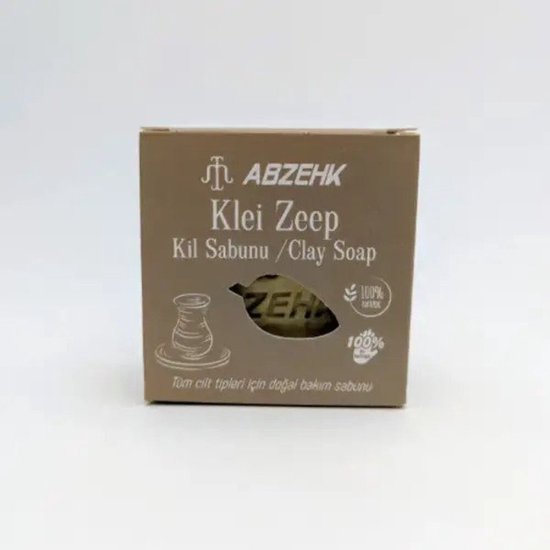 Abzehk - Handzeep, Sabun, Handsoap - Klei Zeep, Kil Sabunu, Clay Soap - 125gr - afbeelding 1