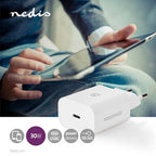 Nedis Oplader - 30 W - 1.5 / 2.0 / 2.5 / 3.0 A - Outputs: 1 - USB-C™ - Automatische Voltage Selectie - afbeelding 3