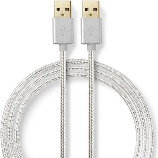 Nedis USB-Kabel - USB 2.0 - USB-A Male - USB-A Male - 10 W - 480 Mbps - Verguld - 2.00 m - Rond - Gevlochten / Nylon - Aluminium - Cover Window Box - afbeelding 13