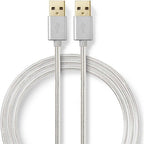 Nedis USB-Kabel - USB 2.0 - USB-A Male - USB-A Male - 10 W - 480 Mbps - Verguld - 2.00 m - Rond - Gevlochten / Nylon - Aluminium - Cover Window Box - afbeelding 13