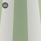 Home Sweet Home - Stoffen - Striped Lampenkap - Conisch - Wit + Groen - Minimalistische stijl - 20 x 15 x 13 cm - E27 fitting - voor tafellampen - - afbeelding 5