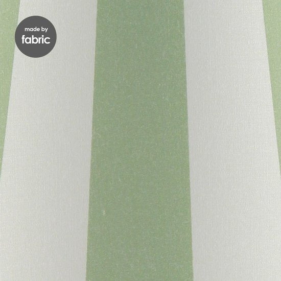 Home Sweet Home - Stoffen - Striped Lampenkap - Conisch - Wit + Groen - Minimalistische stijl - 20 x 15 x 13 cm - E27 fitting - voor tafellampen - - afbeelding 5