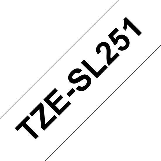 Brother TZe, TZ TZESL251 Tapekleur: Wit Tekstkleur:Zwart 24 mm 8 m - afbeelding 2