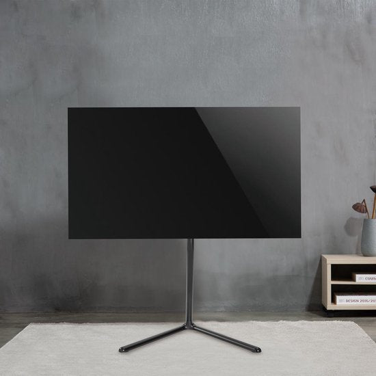 Nedis TV Vloerstandaard - 49 - 70 " - Maximaal schermgewicht: 40 kg - V-shape Design - Anti-omval-riem - Snap-lock - Aluminium / Staal - Zwart - afbeelding 4