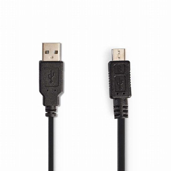 USB-Kabel - USB 2.0 - USB-A Male - USB Micro-B Male - 480 Mbps - Vernikkeld - 2.00 m - Gekruld - PVC - Zwart - Envelop - afbeelding 13