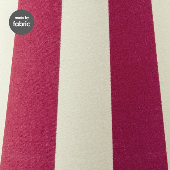 Home Sweet Home - Stoffen - Striped Lampenkap - Conisch - Wit + Rood - Minimalistische stijl - 20 x 15 x 13 cm - E27 fitting - voor tafellampen - voor woonkamer en slaapkamer - afbeelding 5