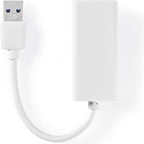 USB-A Adapter - USB 3.2 Gen 1 - USB-A Male - RJ45 Female - 1 Gbps - 0.20 m - Rond - Verguld / Vernikkeld - PVC - Wit - Polybag - afbeelding 5