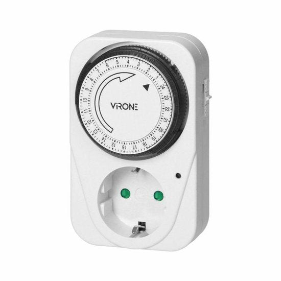 Virone MT-1 (GS) Mechanische Timer, Stopcontact 3500w, 15 Min Intervaltimer - afbeelding 4