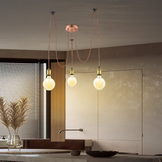 Light Depot - Plafondkap Metaal - Rond - 3 lichts - afbeelding 4