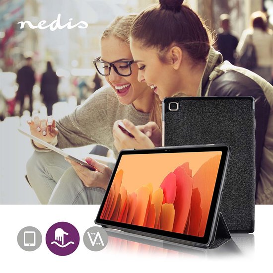 Nedis Tablet Folio Case - Galaxy Tab A7 10.4" 2020 - Auto-wake-functie - Grijs / Zwart - Polycarbonate / TPU - afbeelding 2