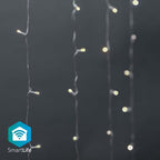 Nedis SmartLife-kerstverlichting - Gordijn - Wi-Fi - Warm tot Koel Wit - 200 LED's - 3.00 m - Android / IOS - afbeelding 6