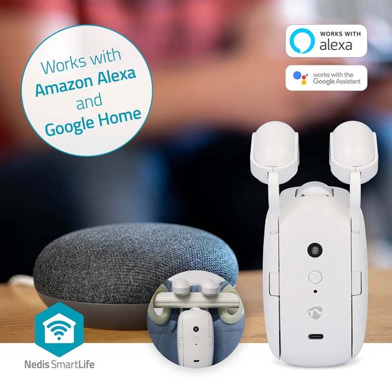 Nedis SmartLife Gordijnrobot – Stangrail – Bluetooth – 4000mAh – Wit - afbeelding 4